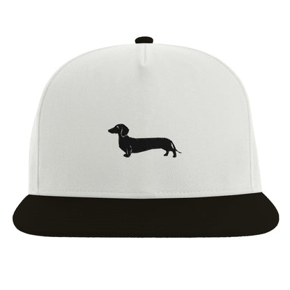 Dackel Snapback Cap - Schwarz Weiß - Default Title