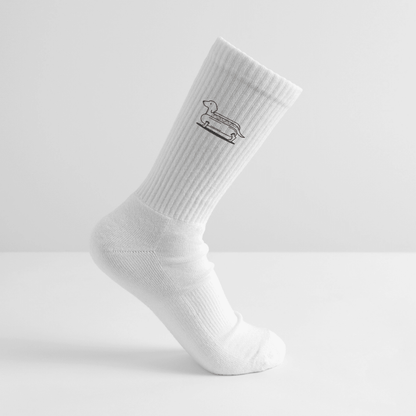 Dackel Socken "Hot Dog" - Schwarz -