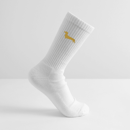 Dackel Socken "Pablo" - Goldgelb -