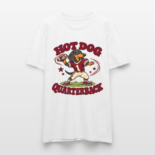 Dackel T-Shirt „Hot Dog Quarterback“ – Unisex -