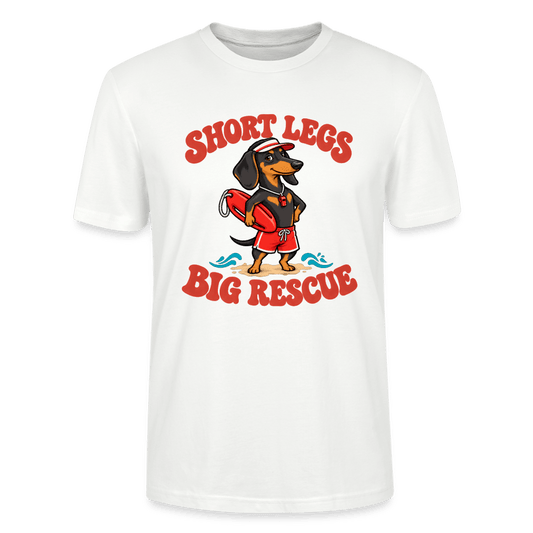 Dackel T-Shirt „Short Legs Big Rescue“ – Unisex - Weiß