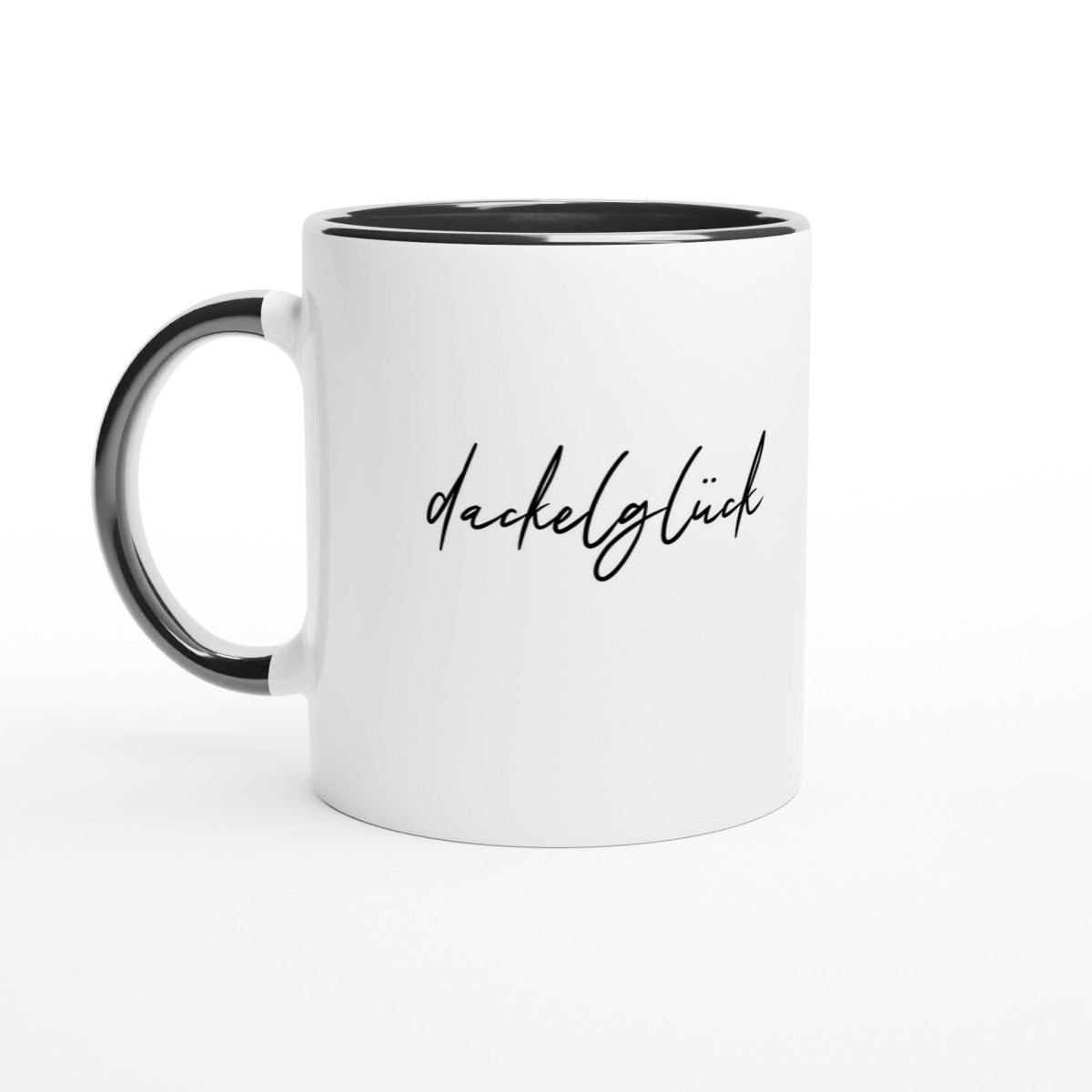 Dackel Tasse "Dackelglück" - Schwarz Weiß - Default Title