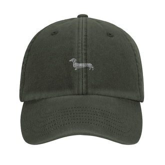 Baseball-Cap mit Dackel Stickerei - grau main image 0