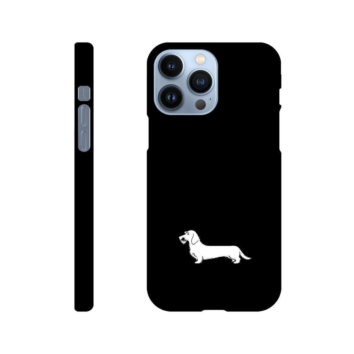 Rauhaardackel iPhone Handyhülle „Rosi“ - iPhone 13 Pro Max Schwarz