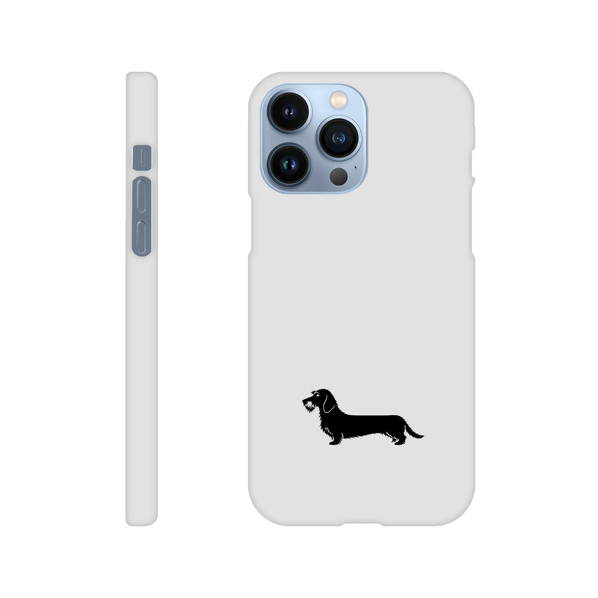 Rauhaardackel iPhone Handyhülle „Rosi“ - iPhone 13 Pro Max Weiß