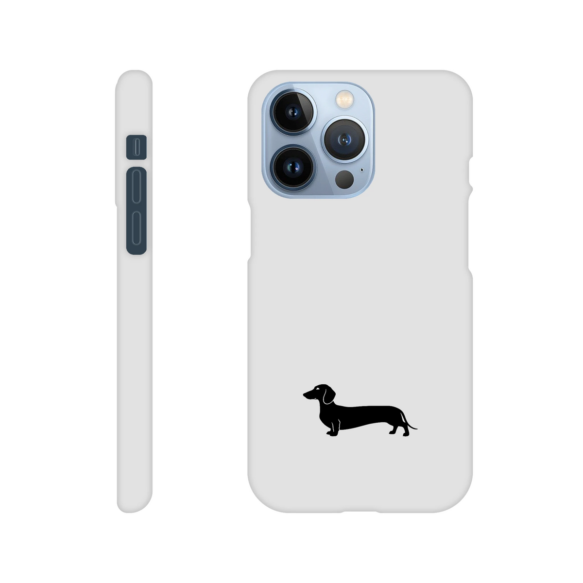 Kurzhaardackel iPhone Handyhülle „Pablo“ - iPhone 13 Pro Weiß