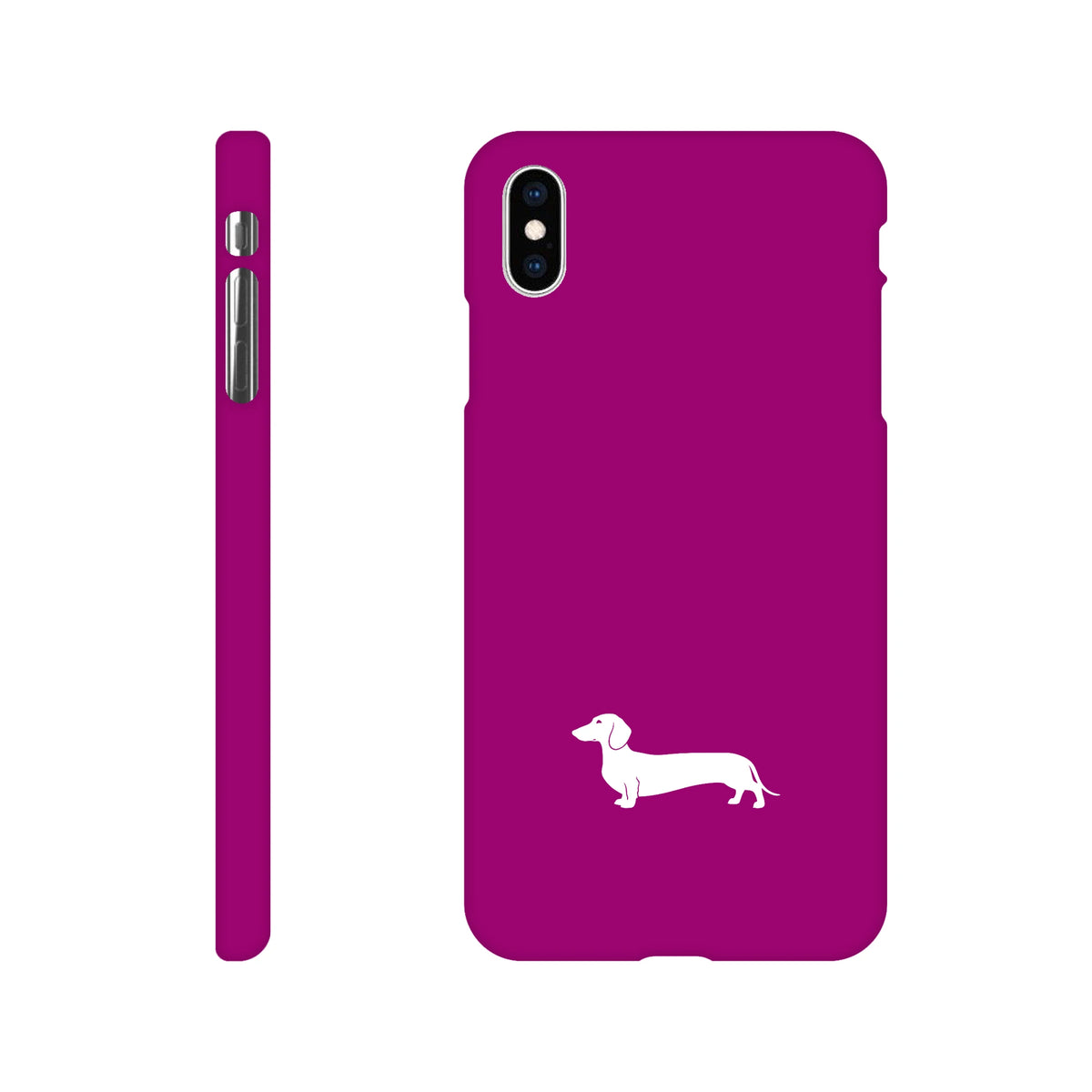 Kurzhaardackel iPhone Handyhülle „Pablo“ - iPhone XS Max Lila