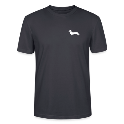 Kurzhaardackel T-Shirt „Pablo“ – Unisex - Dunkles Graublau