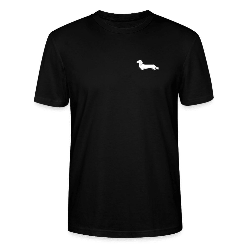 Langhaardackel T-Shirt „Rosi“ - Unisex - Schwarz