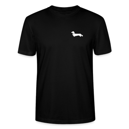 Langhaardackel T-Shirt „Rosi“ - Unisex - Schwarz
