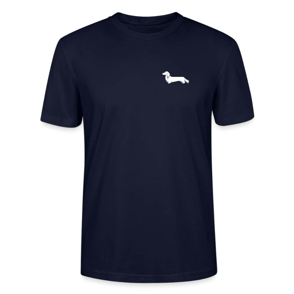 Langhaardackel T-Shirt „Rosi“ - Unisex - Navy
